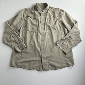Under Armour Men Shirt Size XL Brown Tide Chaser 2.0 Long‎ Sleeve Button UP